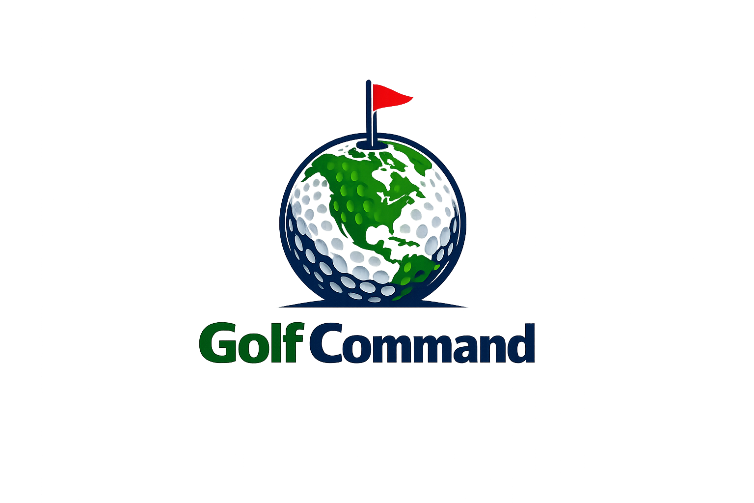 Golf Command chosen globe golf-ball logo